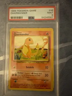 Pokemon Charmander #46/102-1999 Base Set 1st Edition PSA 9 - Image 1