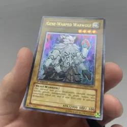 Yugioh Gene-Warped Warwolf STON-EN001 1st Edition Ultimate Rare - Image 2