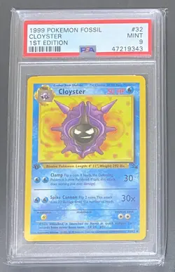 Cloyster 32/62 1st Edition PSA 9 1999 Fossil | MINT | Pokemon Trading Card TCG - Image 1