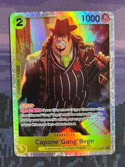 Capone"Gang"Bege (101) SR One Piece OP11-101 A Fist of Divine Speed Foil NM - Image 1