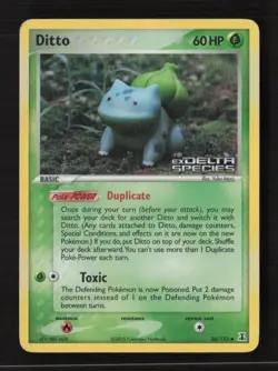 Ditto (Bulbasaur) Uncommon Reverse Holo Delta Species 36/113 HP Pokemon TCG - Image 1