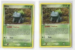 Pokemon Ditto Bulbasaur 36/113 Delta Species Regular 2005 LOT OF 2 MP - Image 1