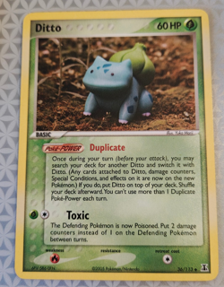 Pokemon Ditto Bulbasaur 36/113 Delta Species Regular 2005 LP - Image 1
