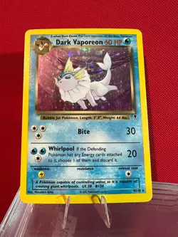 Pokemon Dark Vaporeon Holo Rare 2002 WOTC Legendary Collection 9/110 - Image 1