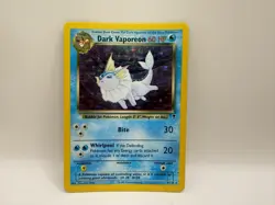 Pokemon Dark Vaporeon Holo Rare 2002 WOTC Legendary Collection 9/110 - Image 1