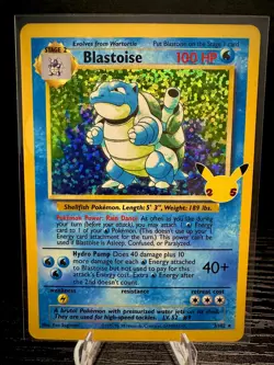 Blastoise 2/102 Celebrations Classic Collection Holo Pokemon TCG Card NM - Image 1