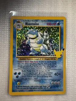 Blastoise Holo 2/102 Celebrations 25 Classic Collection NM Pokemon TCG Card - Image 1