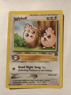 Igglybuff Black Star Promo #36 NM Pokemon WOTC - Image 1