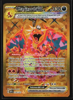 Charizard ex 228/197 SV03: Obsidian Flames Gold Hyper Rare Pokemon Card - Image 1