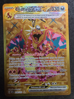 Charizard ex 228/197 Gold Secret Rare Obsidian Flames OBF Pokemon TCG - Image 1