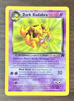 Dark Kadabra 39/82 - Team Rocket Set - Pokemon Card - Lightly Played - Image 1