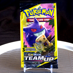 Pokemon TCG Team Up Booster Pack (3 Card Mini Booster Pack) Gengar & Mimikyu Art - Image 1