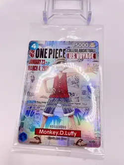 One Piece Monkey D. Luffy US Voyage College Basketball Promo Card *Creased* - Image 5