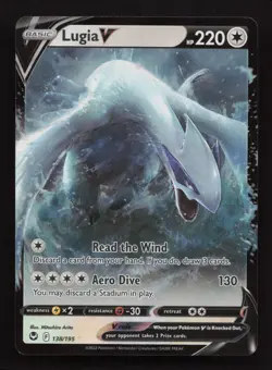 Pokemon Cards Lugia V 138/195 Silver Tempest Holo Rare V NM - Image 1