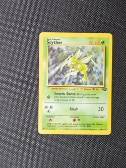 Pokemon TCG Scyther 26/64 Jungle Unlimited Rare Non Holo Vintage Card - Image 1