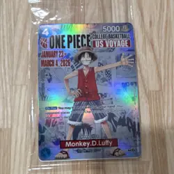 Bandai Namco One Piece CCG Monkey.D.Luffy US Voyage Promo Holo Card #41000 - Image 1
