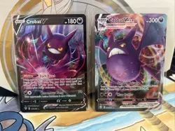 Crobat V VMAX 2 Cards Shining Fates / Darkness Ablaze V Series Lot - Image 1