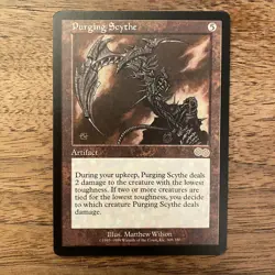Purging Scythe NM+ NEVER PLAYED MTG Urza's Saga Magic 1998 VINTAGE FAST SHIPPING - Image 1