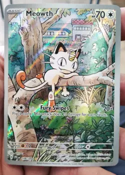 Pokemon TCG Meowth 106/094 Illustration Rare Near Mint Phantasmal Flames English - Image 4