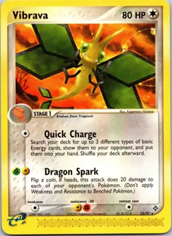 Vibrava Rare Dragon 22/97 LP Pokemon TCG - Image 1