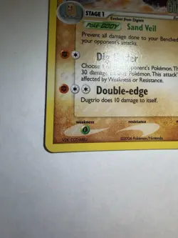 Pokemon TCG Dugtrio EX Crystal Guardians Reverse Holo Rare 5/100 2006 70 HP - Image 3
