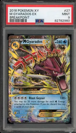 Pokemon M Gyarados EX XY Breakpoint Holo Ultra Rare #27 PSA 9 Mint - Image 1