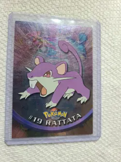 Pokemon Rattata #19 Holo TV ANIMATION Topps Series 1 Blue Logo NM-MT - Image 2