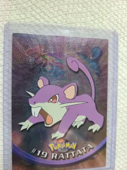 Pokemon Rattata #19 Holo TV ANIMATION Topps Series 1 Blue Logo NM-MT - Image 3