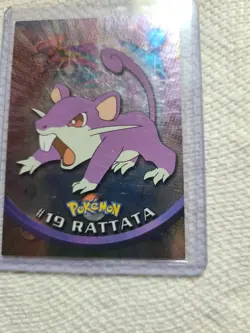 Pokemon Rattata #19 Holo TV ANIMATION Topps Series 1 Blue Logo NM-MT - Image 4