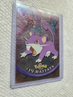 Pokemon Rattata #19 Holo TV ANIMATION Topps Series 1 Blue Logo NM-MT - Image 5