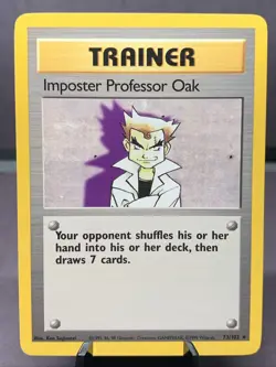 Pokemon TCG Imposter Professor Oak Base Set Non Holo Rare 73/102 VTG WOTC NM - Image 1