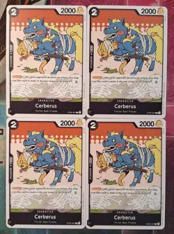 4x Cerberus OP06-087 Common Englisch PLAYSET NM One Piece - Image 1