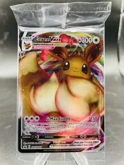 SEALED Pokemon Eevee VMAX SWSH087 Shining Fates Holo Black Star Promo NM - Image 1