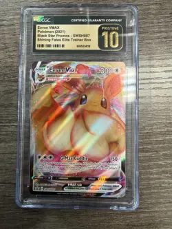 CGC 10 PRISTINE Eevee VMAX SWSH087 Black Star Promo Shining Fates ETB Pokemon - Image 1