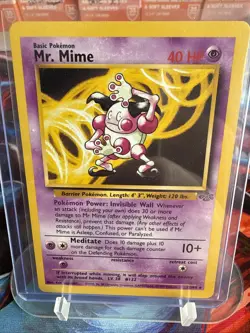 Pokemon TCG Mr. Mime 22/64 Jungle Set Unlimited Non-Holo Rare Card NM - Image 1