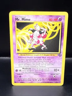 Pokemon TCG Mr. Mime 22/64 Jungle Set Unlimited Non-Holo Rare Card - Image 1