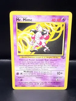 Pokemon TCG Mr. Mime 22/64 Jungle Set Unlimited Non-Holo Rare Card - Image 2