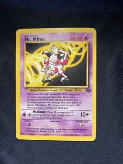 Pokemon TCG Mr. Mime Jungle Unlimited Regular Card 22/64 HP - Image 1
