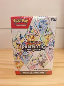 Pokemon TCG Scarlet & Violet Prismatic Evolutions 6 Pack Booster Bundle Sealed - Image 1