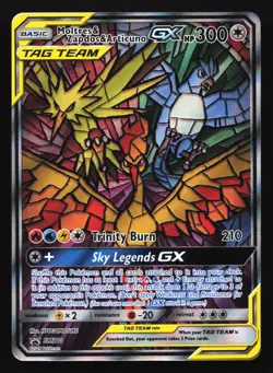 Moltres & Zapdos & Articuno GX SM210 Sun & Moon Black Star Promo Pokemon Card - Image 1