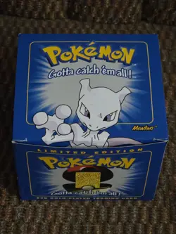Pokemon Burger King 23k Gold Plated Trading Card Mewtwo Blue Box - Image 1