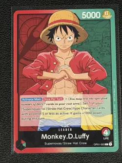 One Piece Trading Cards Monkey.D.Luffy Romance Dawn OP01 - OP01-003L Near Mint - Image 1