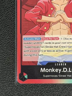 One Piece Trading Cards Monkey.D.Luffy Romance Dawn OP01 - OP01-003L Near Mint - Image 5