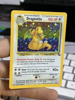 Dragonite 4/62 Fossil 1999 Holo Rare WOTC Pokemon Card TCG - Image 3
