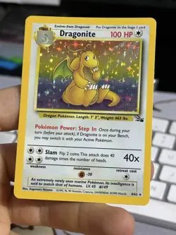 Dragonite 4/62 Fossil 1999 Holo Rare WOTC Pokemon Card TCG - Image 4