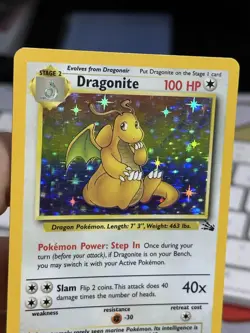 Dragonite 4/62 Fossil 1999 Holo Rare WOTC Pokemon Card TCG - Image 5