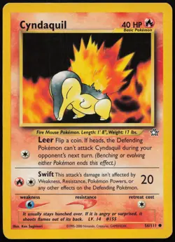 Cyndaquil #56 Neo Genesis Pokemon Card - Image 1