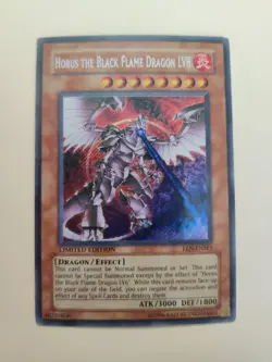 Horus the Black Flame Dragon LV8 EEN-ENSE1 Secret Rare LP Yu-Gi-Oh! - Image 1