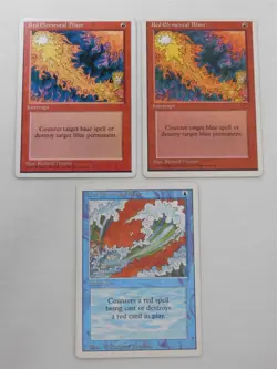 Red & Blue Elemental Blast x3 4th Edition Interrupt Magic the Gathering TCG Mtg - Image 1