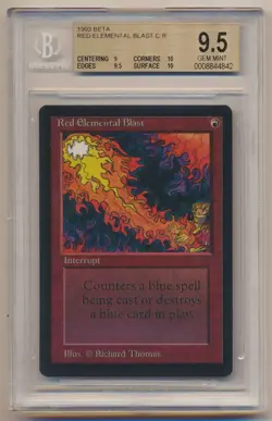 BGS 9.5 MTG Magic the Gathering Beta Red Elemental Blast GEM MINT Condition!! - Image 1